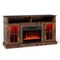 58-Inch Fireplace TV Stand with LED Lights Storage Cabinets and Glass Doors